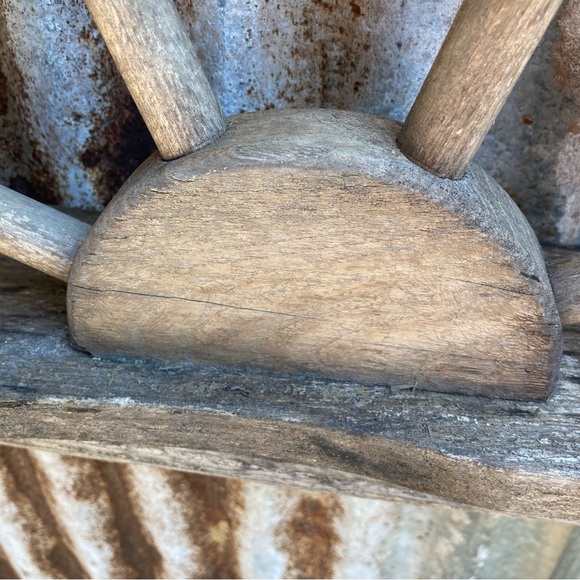 Vintage Wooden Semicircle Decor Half Wheel Wall Primitive Rustic Decor - Picture 13 of 14